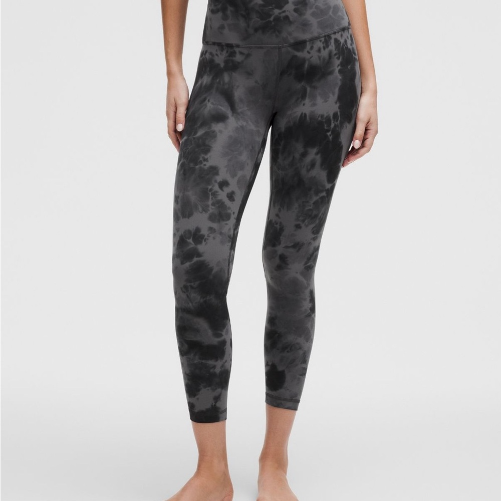 Lululemon Athletica Charcoal Tie-Dye Leggings